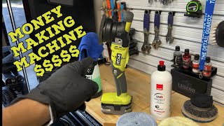 How The Ryobi 18V Dual Action Cordless Polisher Is A Money Making Machine!!