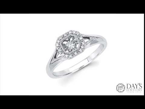 Heart Beat Diamond Ring in Sterling Silver (1/10ct tw)