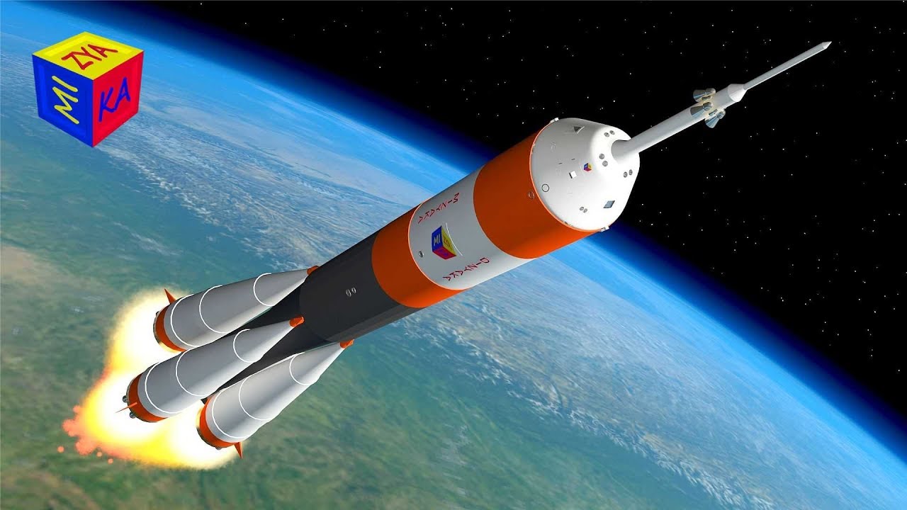 Rocket ship launch - construction game cartoon for children about space