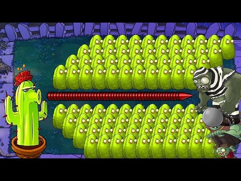 1 Cactus vs Tall-nut vs 999 Gargantuar - Plants vs Zombies Minigames