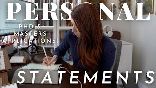 How to Write a Personal Statement for Grad School | Applying to PhD & Masters Programs