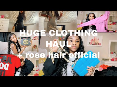 huge clothing haul 2021 + ( armani exchange, nike, f21, and etc. ) ft.rose hair official