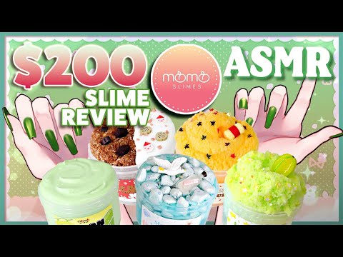 【ASMR HANDCAM】 $200 Slime Review 💚 Soft Spoken | Momo Slimes | First Handcam Video!
