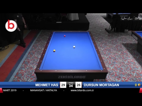 MEHMET HAS & DURSUN MORTAGAN Bilardo Maçı - 2019 TÜRKİYE KUPASI 1. ETAP ERKEKLER-2.TUR