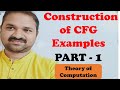 Construction Of CFG For The Given Language Examples Part 1 TOC Theory Of Computation FLAT
