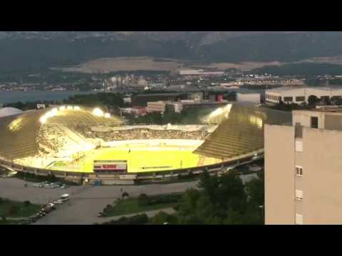 Koreografija Torcide za 66. rođendan. Hajduk - Osijek 30.10.2016.