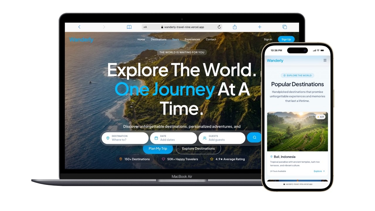 Wanderly Travel project walkthrough thumbnail