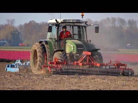 Fendt Farmer 309 C | Preparing land | Lemken Cultivator | Flevopolder | Holland.