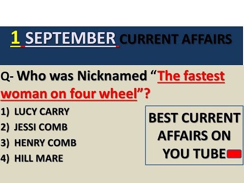 1 SEPTEMBER 2019 CURRENT AFFAIRS|CURRENT AFFAIRS IN ENGLISH| #1SEPTEMBERCURRENTAFFAIRS | #1September