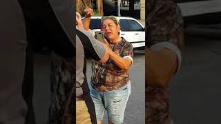 Crazy lady at Bill Miller's Barbecue