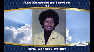 The Homegoing Service of Mrs. Genniev Wright