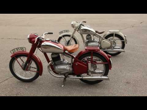 Ogar 350/12 r. 1948 a Jawa 250/11 "pérák" r. 1952