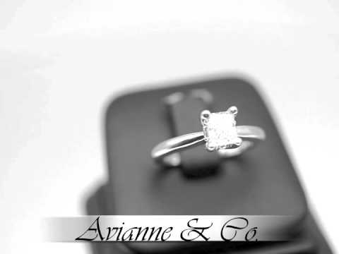 14K White Gold Diamond Solitaire Engagement Ring 1.25 Ctw