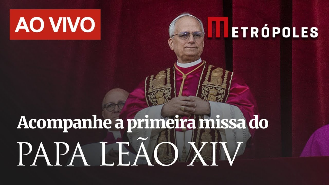 Ao vivo: papa Leão XIV celebra primeira missa