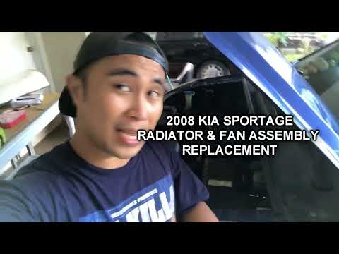 2008 KIA SPORTAGE Radiator & Fan Assembly Replacement