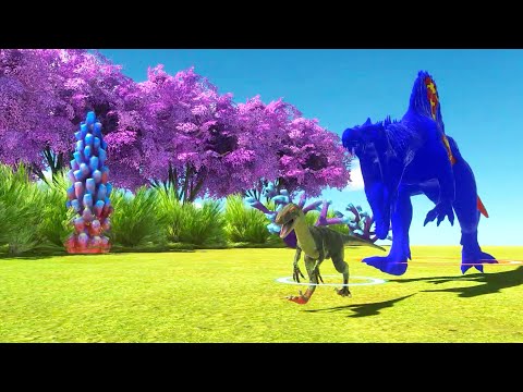 DANGEROUS FOREST SUPERMAN SPINOSAURUS - RUN AWAY TO SAFE ZONE - Animal Revolt Battle Simulator