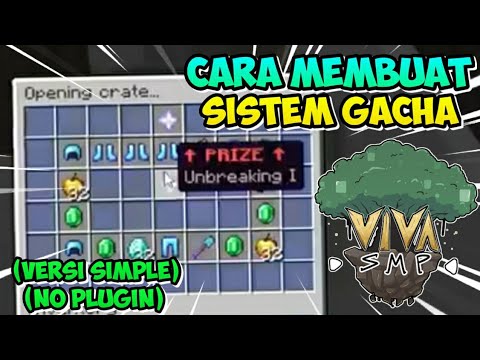 CrezzCraft -  HOW TO MAKE A GACHA / LUCKY CREATE SYSTEM In MCPE!  Similar to Viva Smp!  |  Minecraft Indonesia