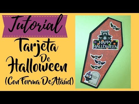 COFFIN-SHAPED HALLOWEEN CARD SCRAPBOOK TUTORIAL