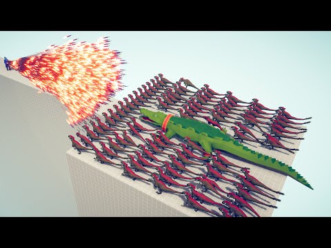 GIANT CROCODILE & 100x RAPTORS vs EVERY GOD - Totally Accurate Battle Simulator TABS