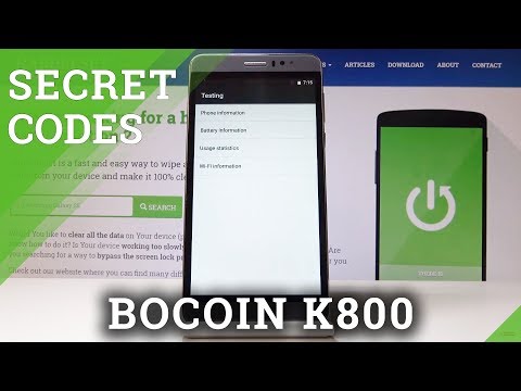 BOCOIN K800 SECRET CODES / Hidden Mode / Advanced Settings
