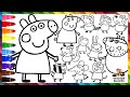 Dibuja Y Colorea A Peppa Pig Su Familia Y Amigos Dibujos Para Niños