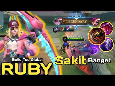 LEGENDARY 🔥 BUILD RUBY EXP LANE SUSAH MATI TERBARU 2025!! GAMEPLAY TOP GLOBAL RUBY - MLBB