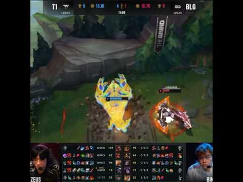 T1 Zeus Solokill BLG Bin - Gnar vs Renekton Worlds 2023 Swiss Stage Day 8 #shorts