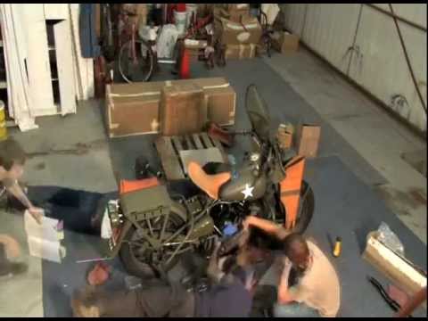 Harley WLA 45 Solo, 42WLA Liberator Military Motorcycle Restoration Time Lapse Assembly in 36 hours