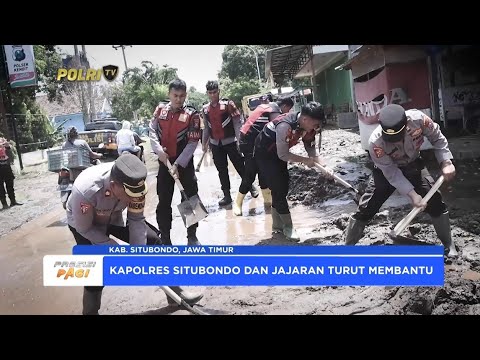 POLRES SITUBONDO GELAR BAKTI SOSIAL PASCA BANJIR DI KECAMATAN KENDIT