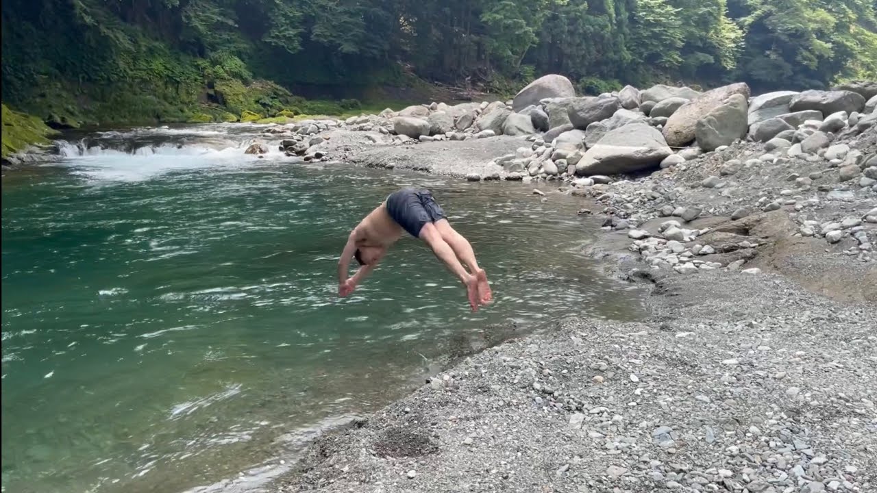 道志川【バカンス村】にて黒柴とキャンプしてきました