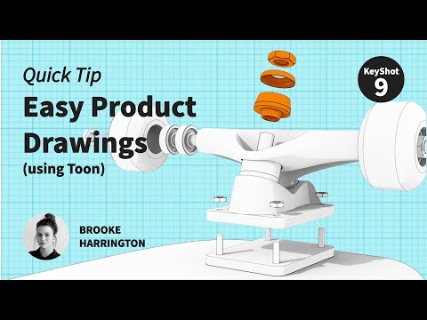 KeyShot 9 Quick Tip - Easy Product Drawings (using the Toon material)