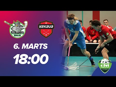 🎥 ELVI florbola līga: Talsu NSS/Krauzers - Ķekava (1/4 F, 2. spēle) (6.03.2022)