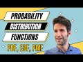 Probability Distribution Functions (PMF, PDF, CDF)
