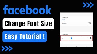 How to Change Font Size in Facebook !