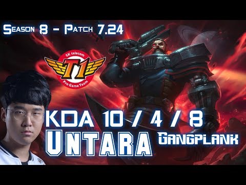 SKT T1 Untara GANGPLANK vs CASSIOPEIA Top - Patch 7.24 KR Ranked