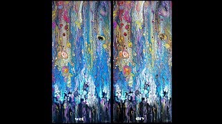 #2564 Shimmering Swipe Using A Damp Cotton Rag Fluid Acrylic Poured Art 4.20.18