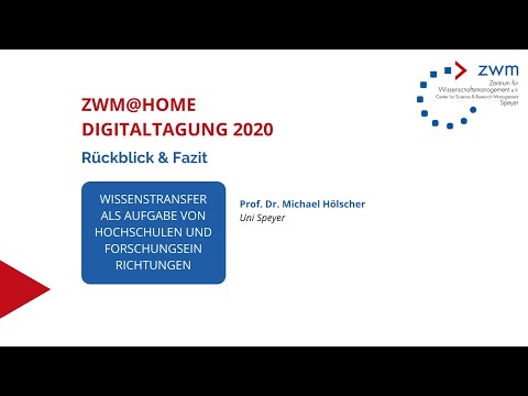 ZWM@HOME DIGITALTAGUNG 2020 Rückblick & Fazit Prof. Dr. Michael Hölscher