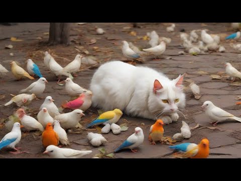 [NO ADS] Cat TV for Cats to Watch 😸 Birds & Squirrels Play in the Garden 🕊️ Bird Videos & Cat Games