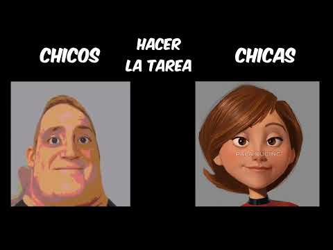 Chicas vs chicos - Mr increíble y elastigirl