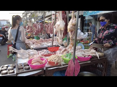 Market food show in evening | Cambodia life in Market