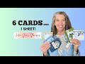 6 Cards from One 6x6 Paper! Easy One Sheet Wonder