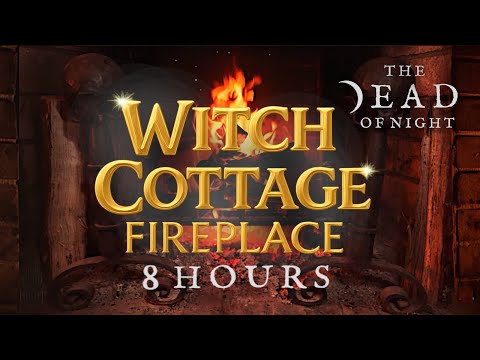 Witch Cottage Fireplace Ambience 🔥❄️☕️ | 8 Hours Fireside Ambience for a Cozy Yule & Winter Solstice
