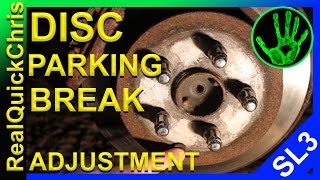Disc parking brake adjustment a how to DIY