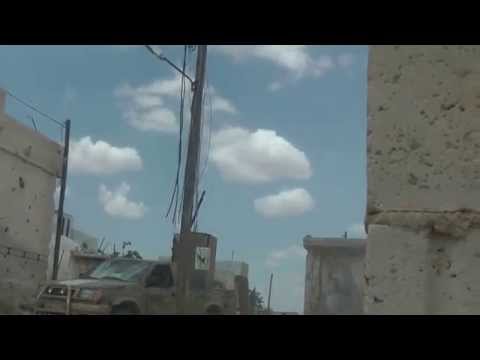 التصدي للطيران الحربي بواسطة رشاش 14 من قبل كتيبة شهداء الغدفة