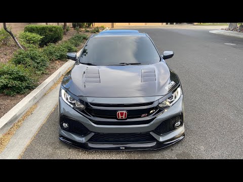 GReddy cf front lip install on 10th gen si