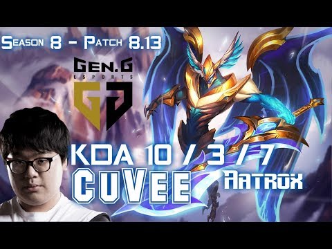 GEN CuVee AATROX vs RENEKTON Top - Patch 8.13 KR Ranked