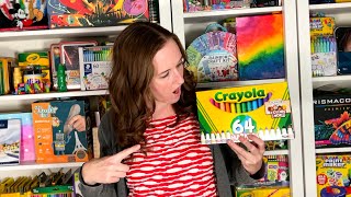 64 Crayola Broadline Markers with Colors of the world: Unbox, Review, Sort and Swatch