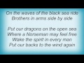 Rebellion - Our Backs To The Wind Lyrics