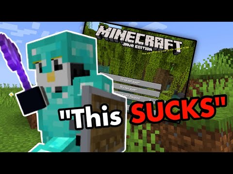 Minecraft BEDROCK Player Plays JAVA for the FIRST TIME EVER