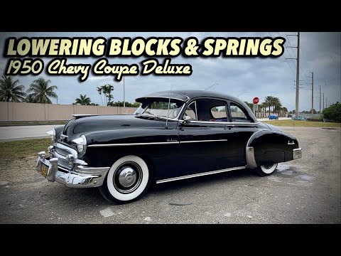 Lower your 1949-1952 chevy fleetline, styleline, or coupe using lowering blocks and springs